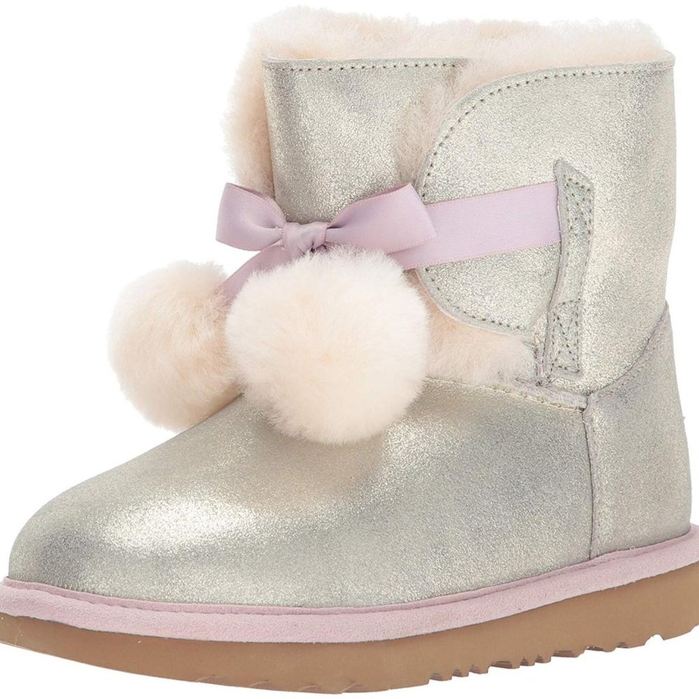 UGG Kids' Gita Metallic Boot Gold, Size Big Girl 5